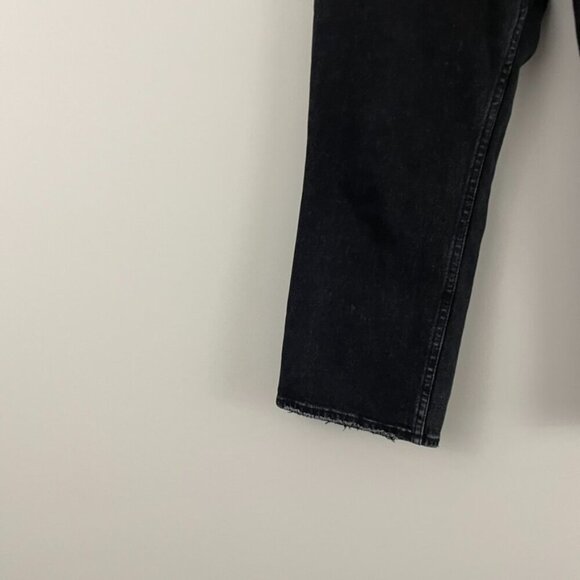 Abercrombie & Fitch Black Ultra High Rise Ankle Straight Jeans Size 27 Short - Picture 6 of 7